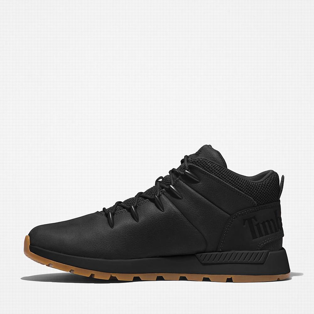 Pánské Trekové Boty Timberland Sprint Trekker Mid Černé | TI94703-149