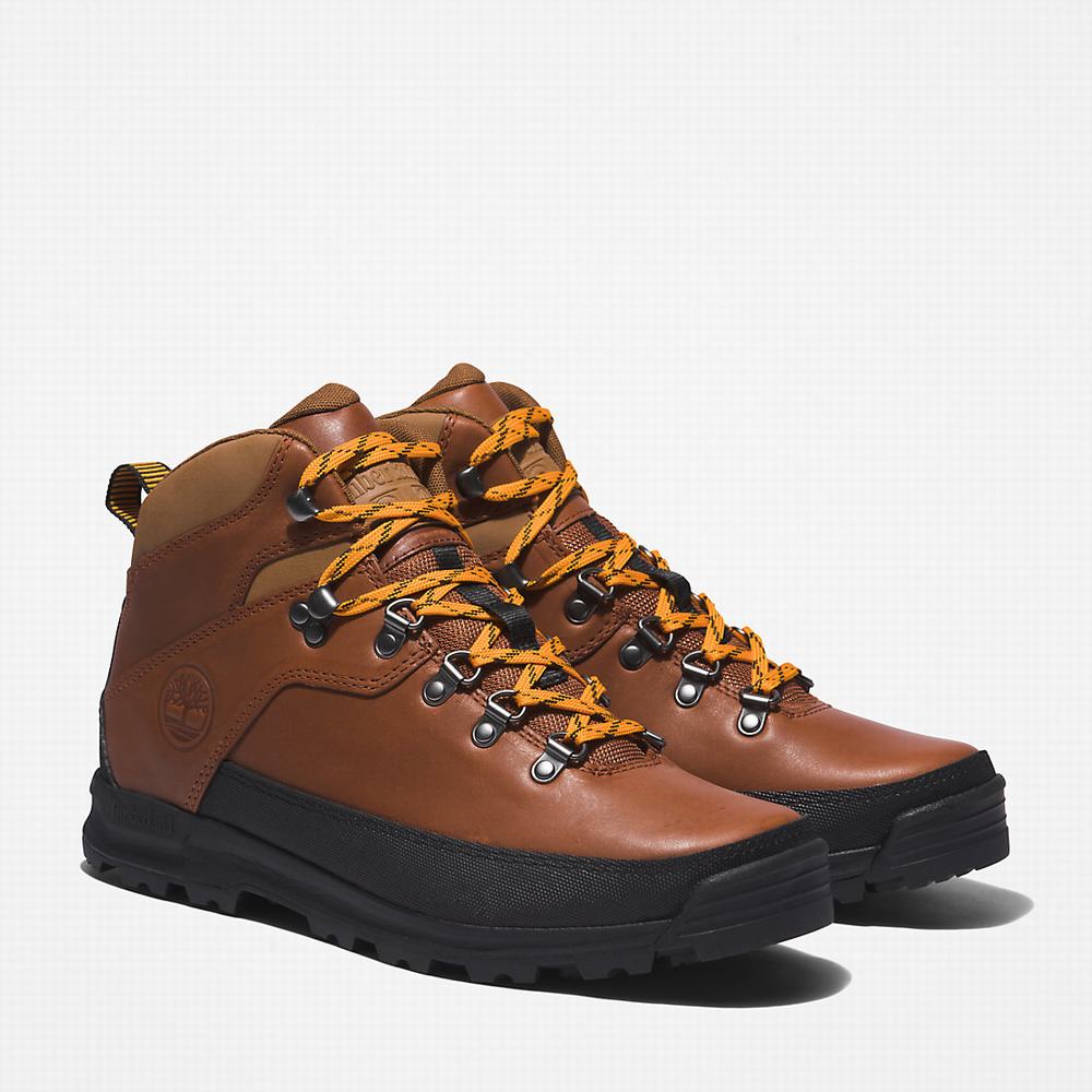 Pánské Trekové Boty Timberland World Hiker Hnědé | TI17085-875