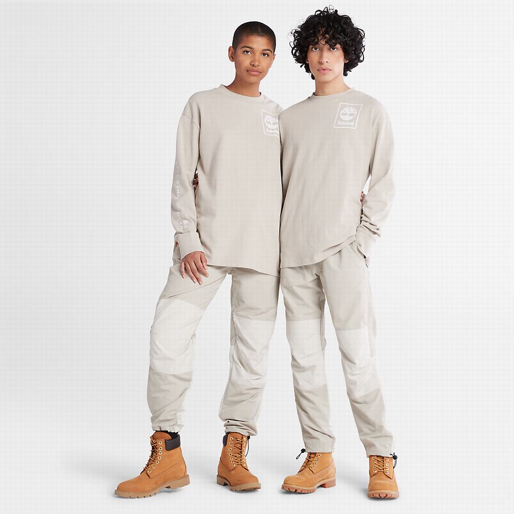 Pánské Tričko Timberland All Gender Heavyweight Long-Sleeve T-Shirt Světle Šedé | TI12067-567