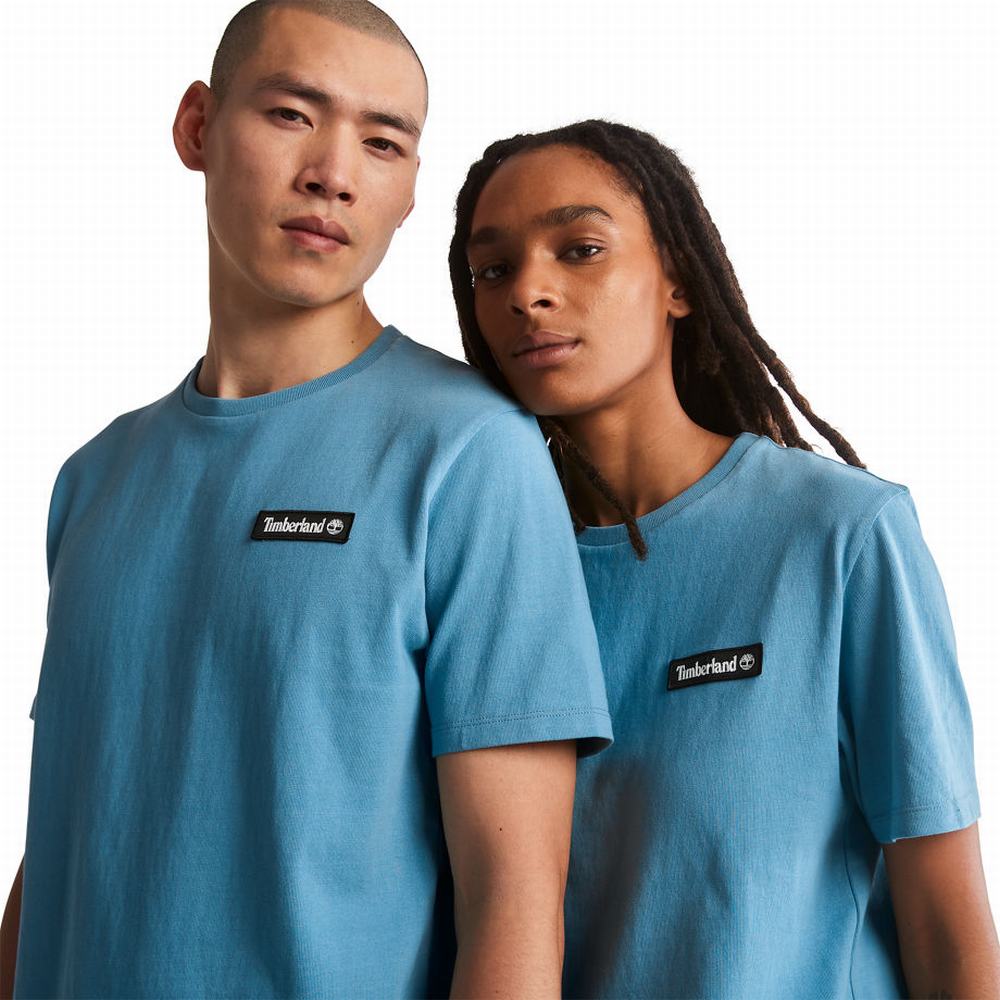 Pánské Tričko Timberland All Gender Heavyweight Logo T-Shirt Blankyt | TI18756-426