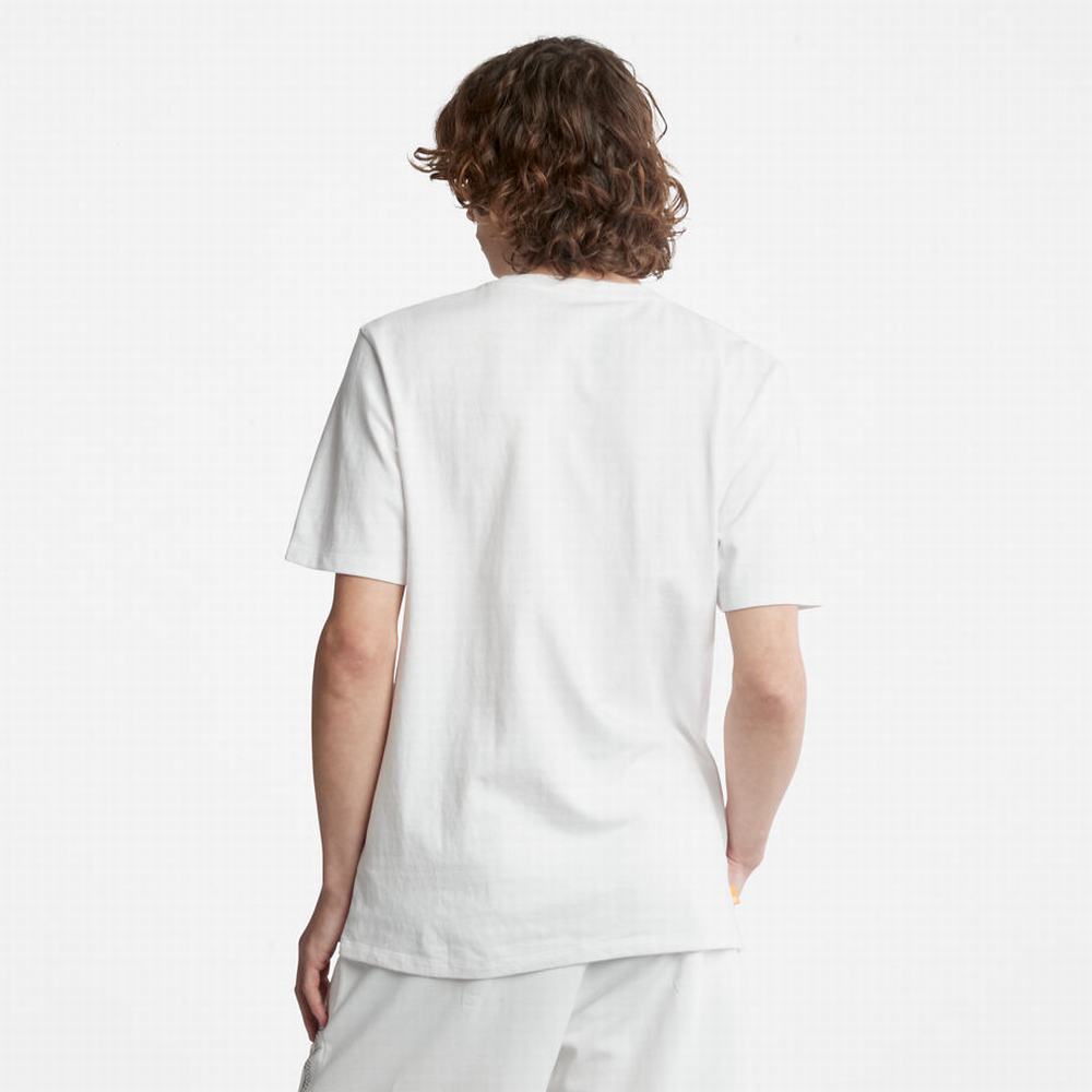 Pánské Tričko Timberland All Gender Heavyweight Badge T-Shirt Bílé | TI54760-605