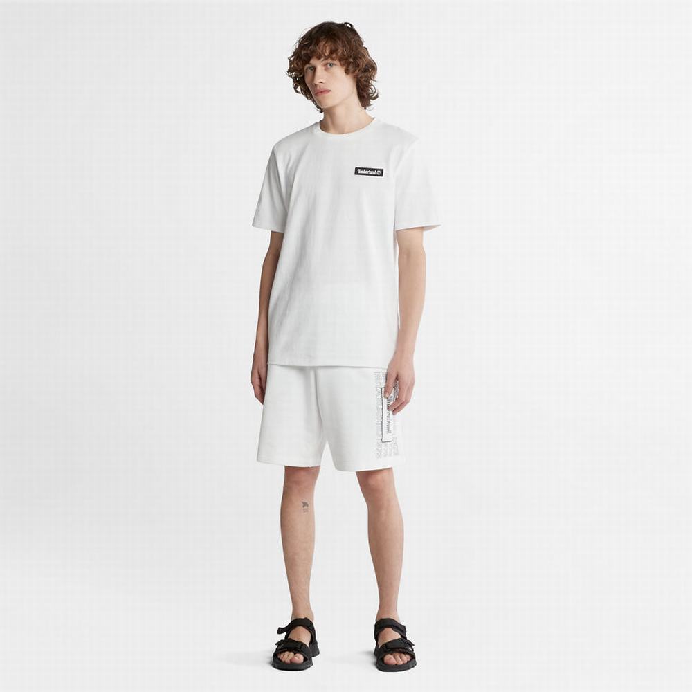 Pánské Tričko Timberland All Gender Heavyweight Badge T-Shirt Bílé | TI54760-605