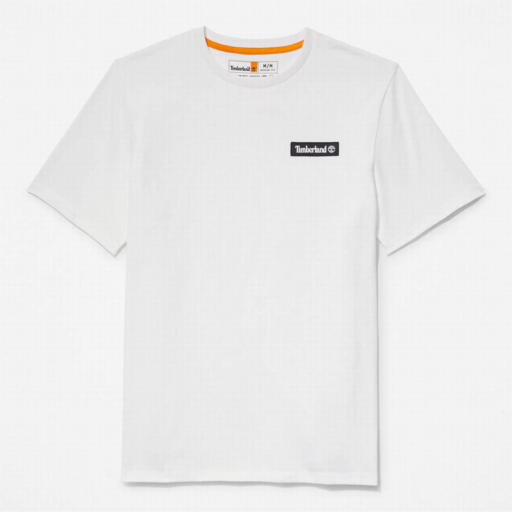 Pánské Tričko Timberland All Gender Heavyweight Badge T-Shirt Bílé | TI54760-605