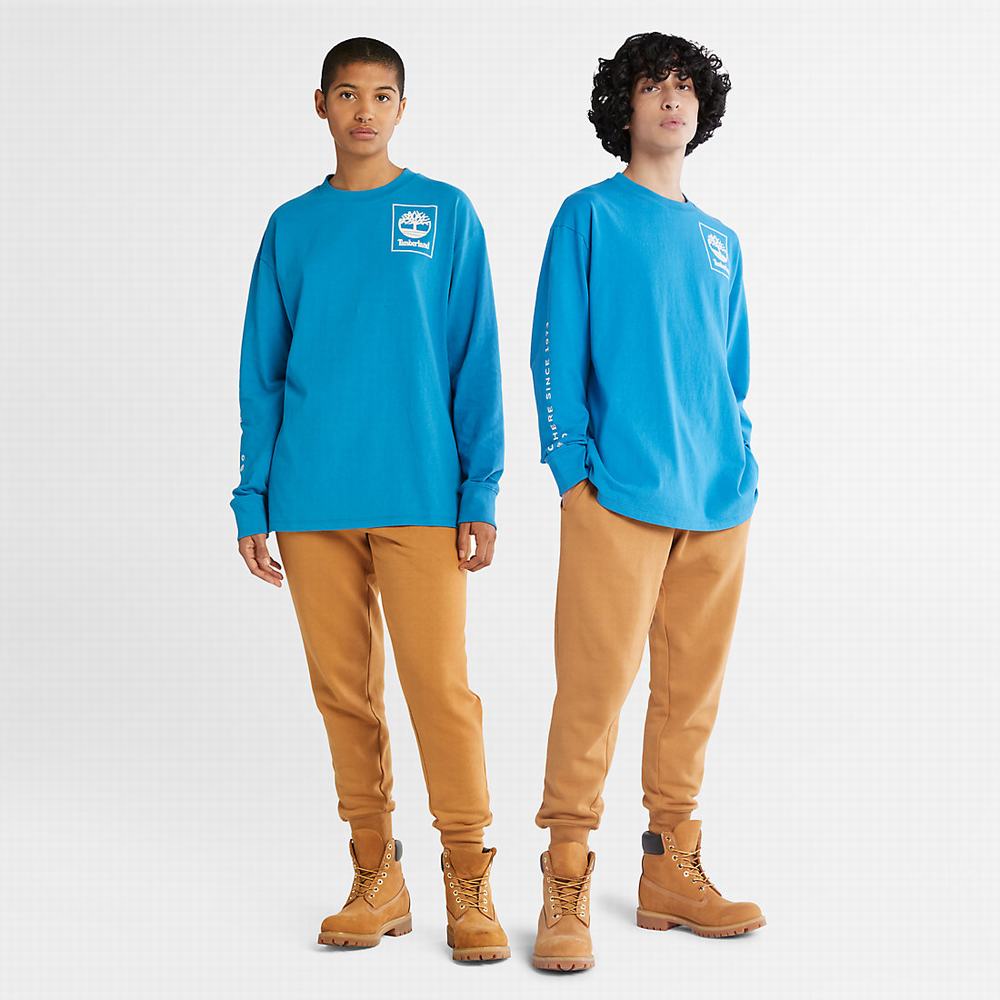 Pánské Tričko Timberland All Gender Heavyweight Long-Sleeve T-Shirt Blankyt | TI69170-542