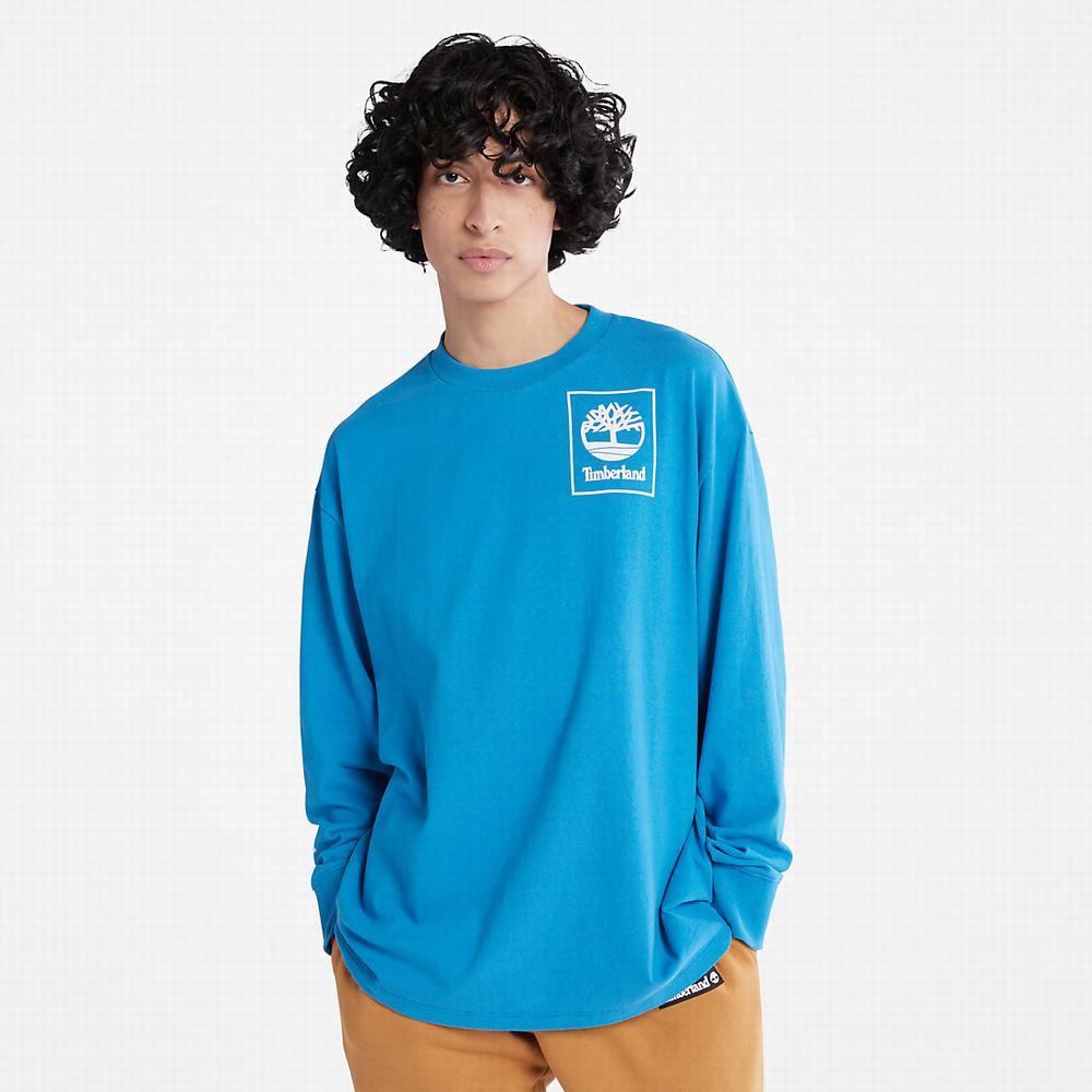 Pánské Tričko Timberland All Gender Heavyweight Long-Sleeve T-Shirt Blankyt | TI69170-542