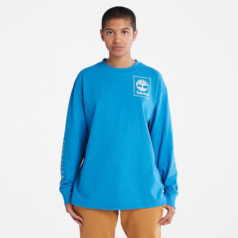 Pánské Tričko Timberland All Gender Heavyweight Long-Sleeve T-Shirt Blankyt | TI69170-542