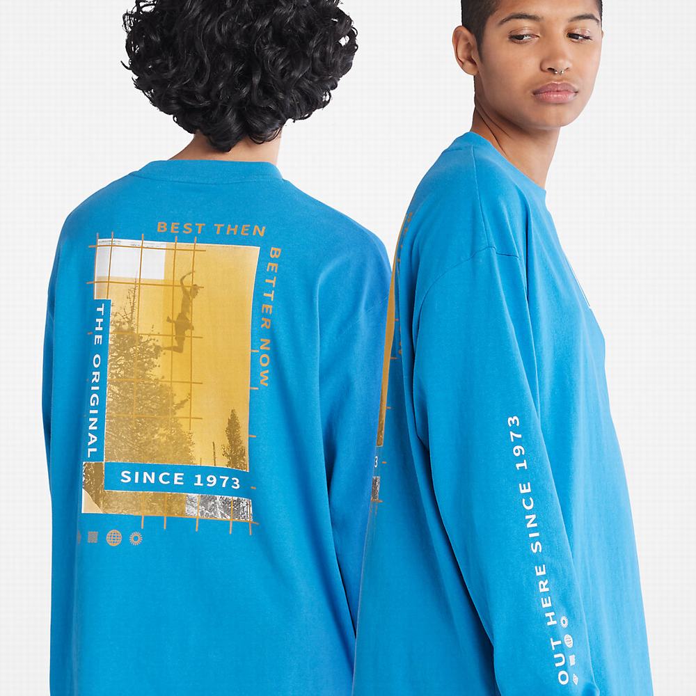 Pánské Tričko Timberland All Gender Heavyweight Long-Sleeve T-Shirt Blankyt | TI69170-542
