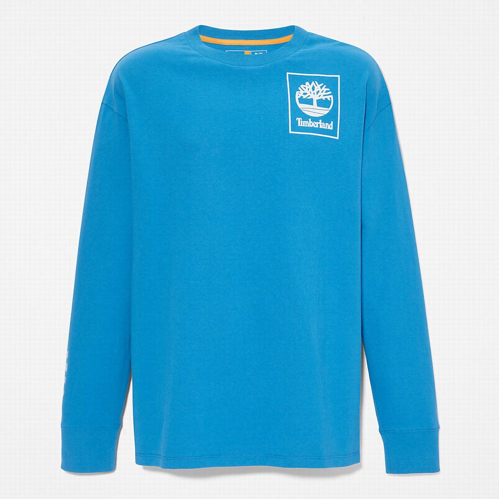 Pánské Tričko Timberland All Gender Heavyweight Long-Sleeve T-Shirt Blankyt | TI69170-542