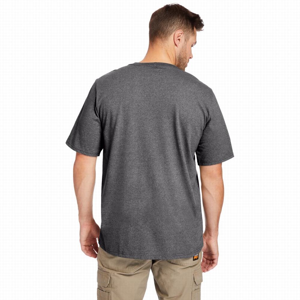 Pánské Tričko Timberland BIg & Vysoké Timberland PRO® Base Plate Krátké-Sleeve T-Shirt Tmavě Šedé | TI03518-139