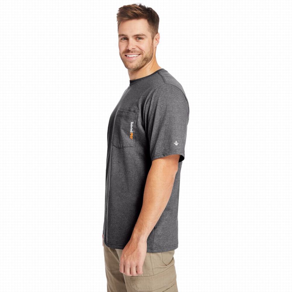 Pánské Tričko Timberland BIg & Vysoké Timberland PRO® Base Plate Krátké-Sleeve T-Shirt Tmavě Šedé | TI03518-139