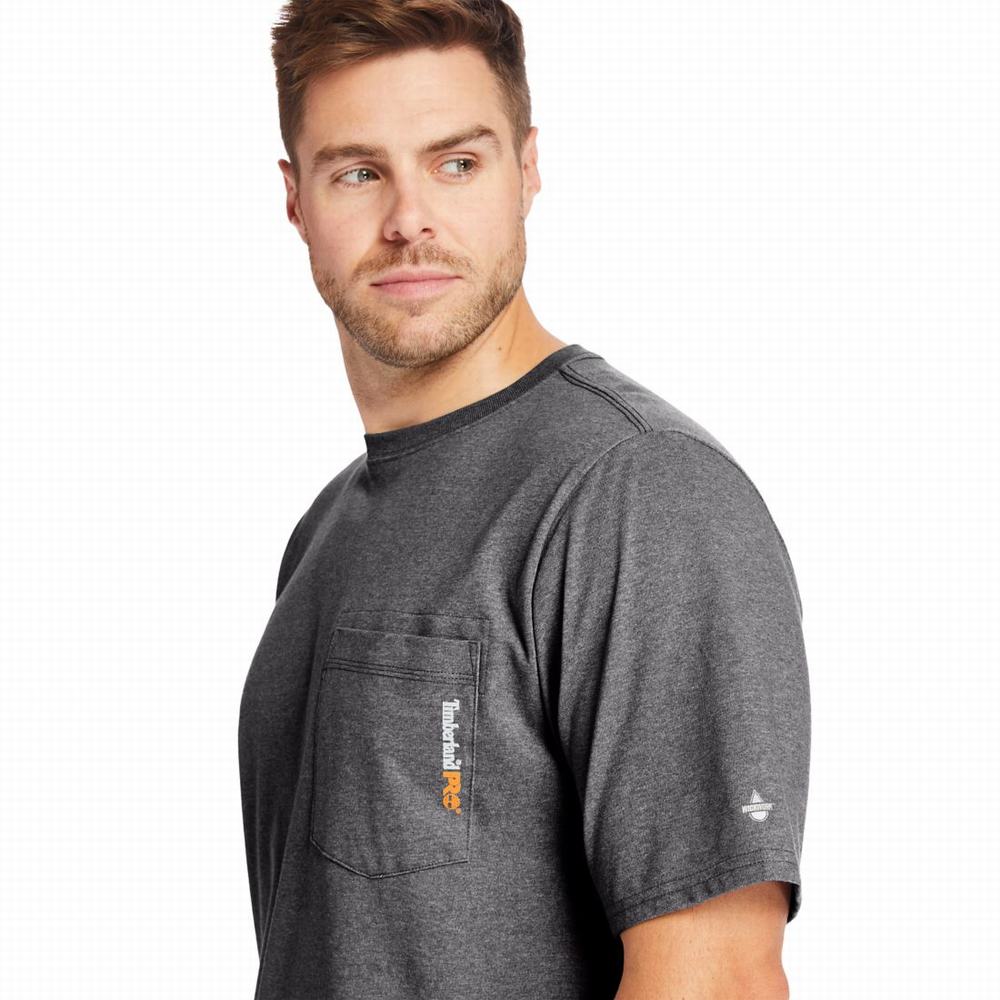 Pánské Tričko Timberland BIg & Vysoké Timberland PRO® Base Plate Krátké-Sleeve T-Shirt Tmavě Šedé | TI03518-139