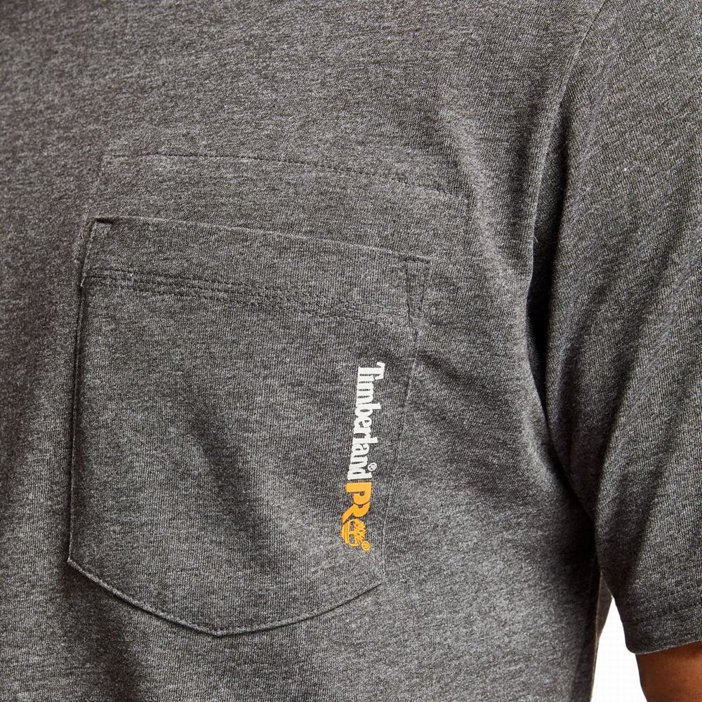 Pánské Tričko Timberland BIg & Vysoké Timberland PRO® Base Plate Krátké-Sleeve T-Shirt Tmavě Šedé | TI03518-139