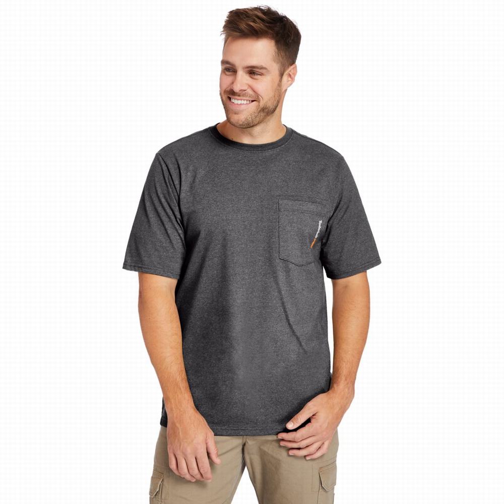 Pánské Tričko Timberland BIg & Vysoké Timberland PRO® Base Plate Krátké-Sleeve T-Shirt Tmavě Šedé | TI03518-139