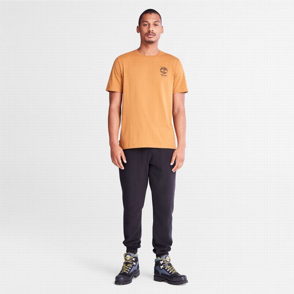 Pánské Tričko Timberland Back-Graphic T-Shirt Hnědé | TI14675-758