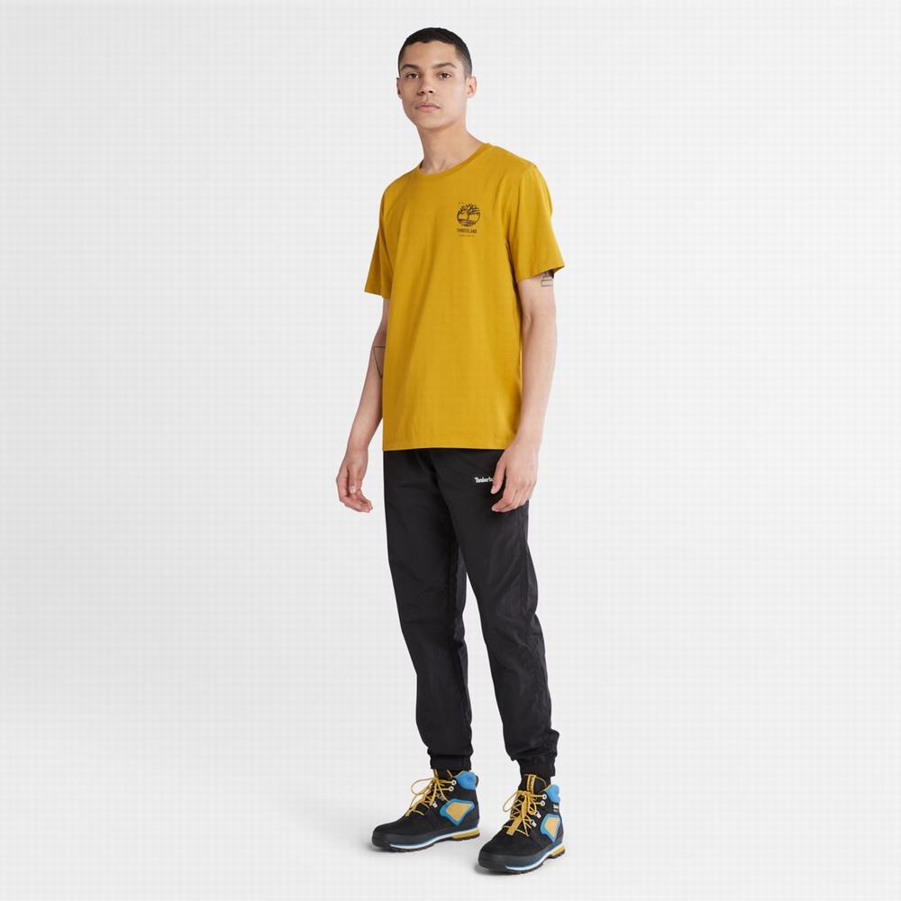 Pánské Tričko Timberland Back-Graphic T-Shirt Hořčice | TI61047-321