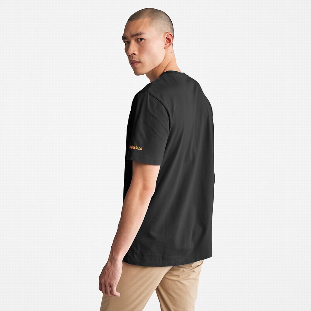 Pánské Tričko Timberland Boot Logo T-Shirt Černé | TI71683-925