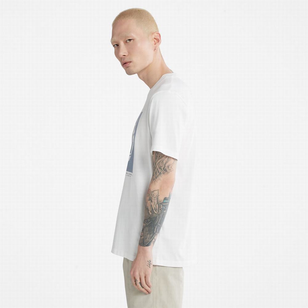 Pánské Tričko Timberland Dotted Tree-logo T-Shirt Bílé | TI96135-947
