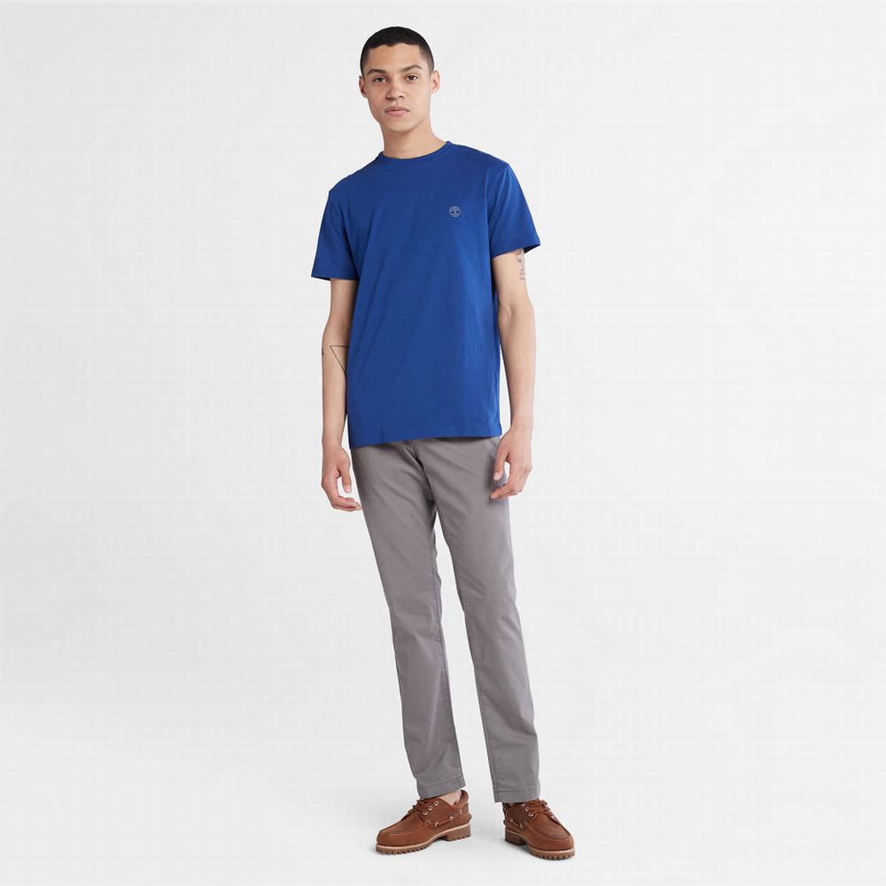 Pánské Tričko Timberland Dunstan River Crewneck T-Shirt Tmavě Blankyt | TI03982-528