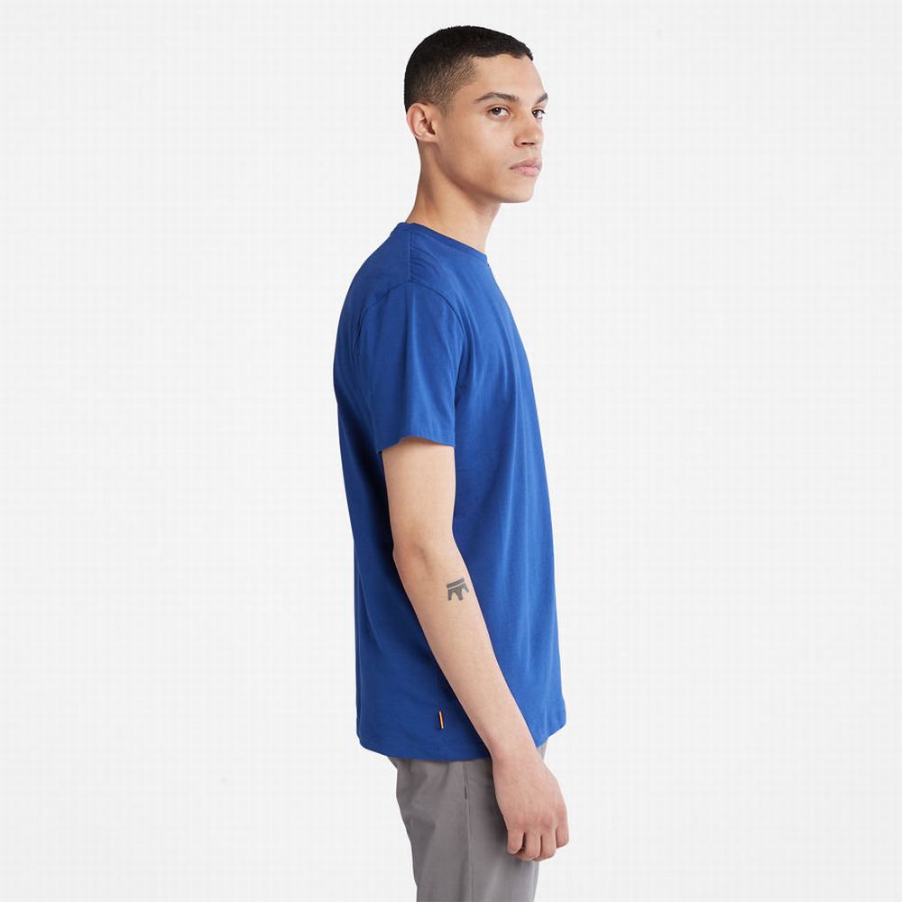 Pánské Tričko Timberland Dunstan River Crewneck T-Shirt Tmavě Blankyt | TI03982-528
