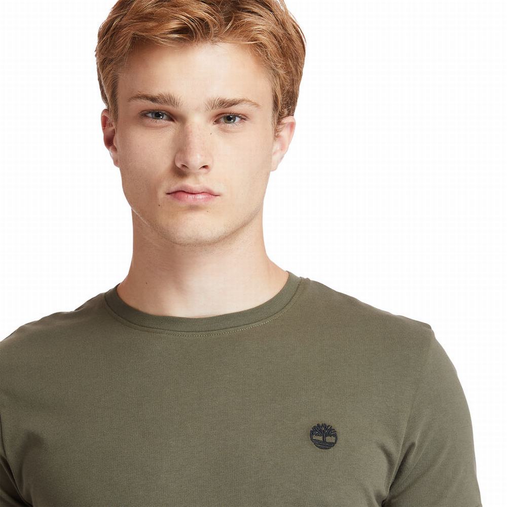 Pánské Tričko Timberland Dunstan River Crew Tee Tmavě Zelene | TI52063-734