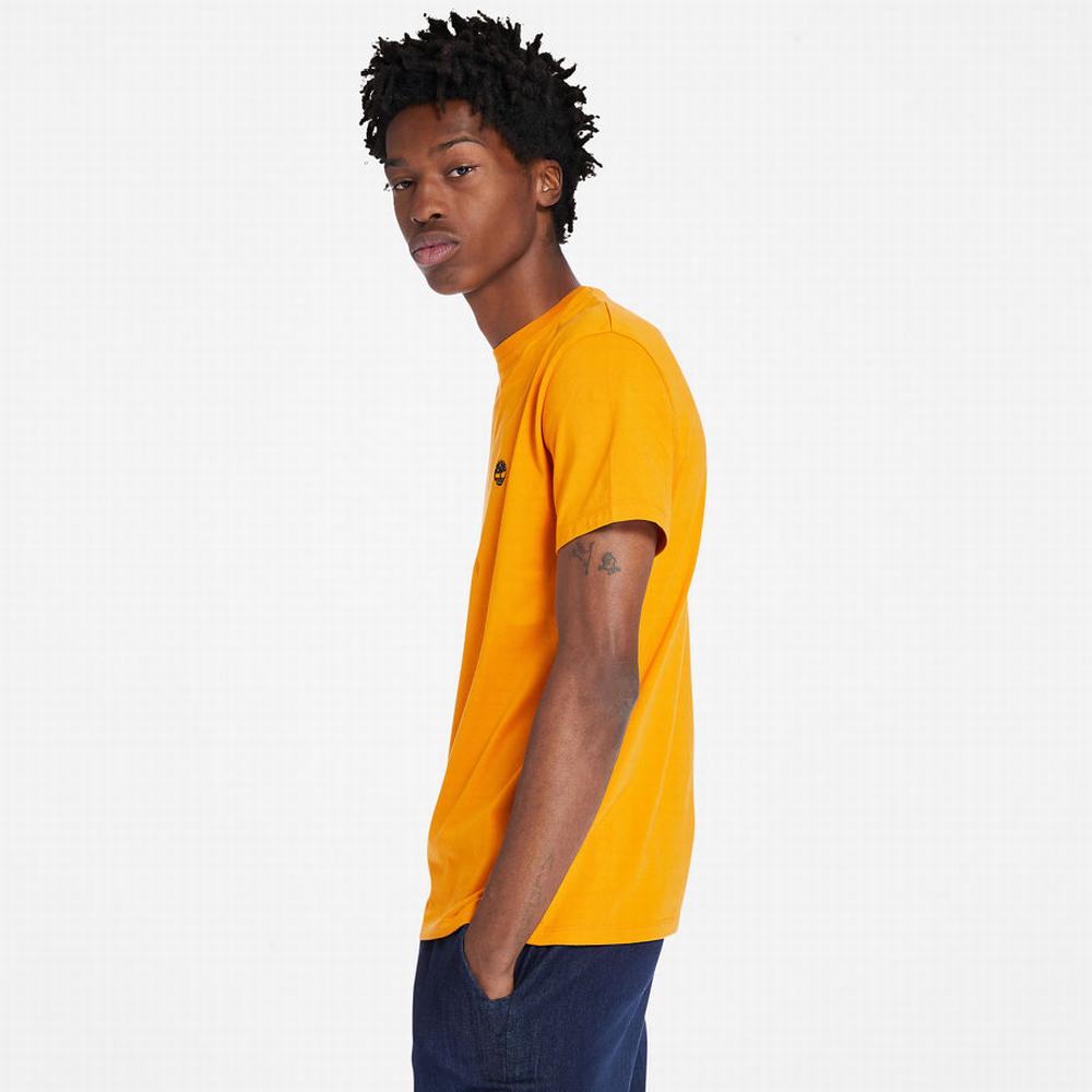 Pánské Tričko Timberland Dunstan River Crew Tee Oranžové | TI62058-587