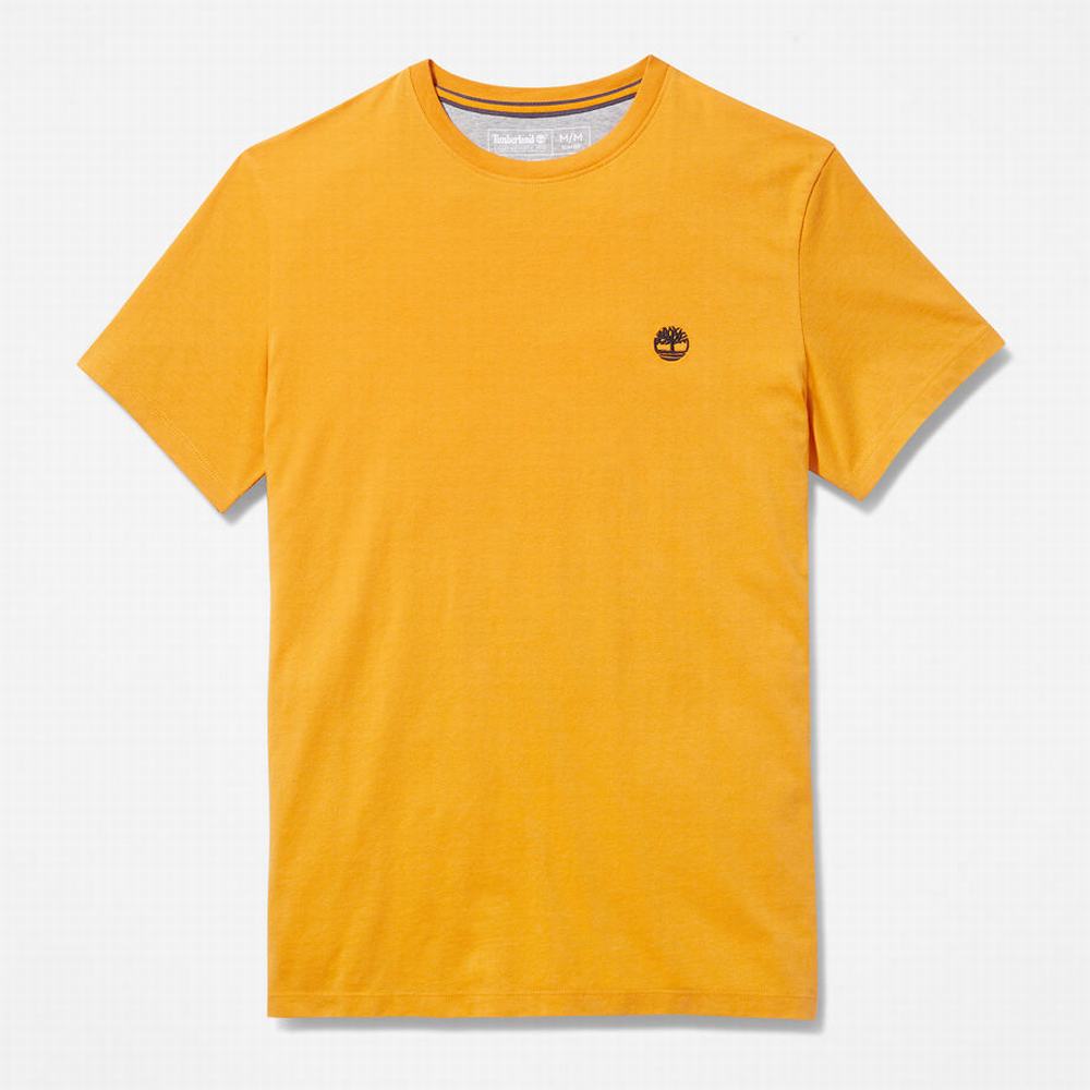 Pánské Tričko Timberland Dunstan River Crew Tee Oranžové | TI62058-587