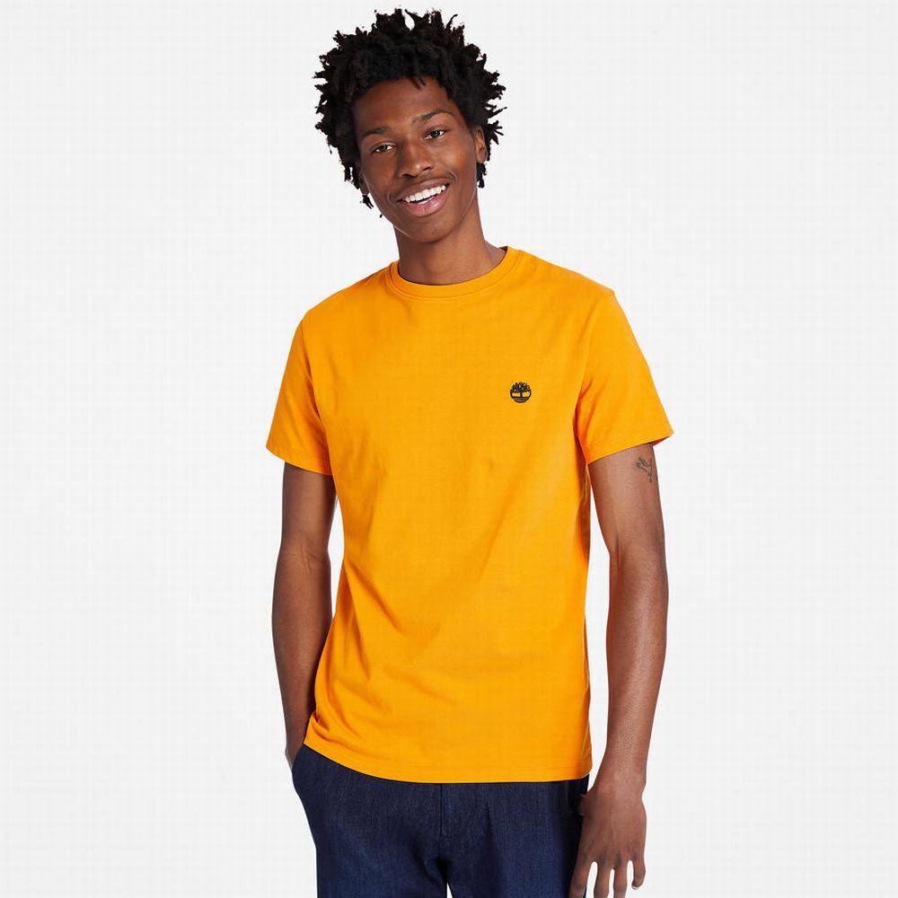 Pánské Tričko Timberland Dunstan River Crew Tee Oranžové | TI62058-587