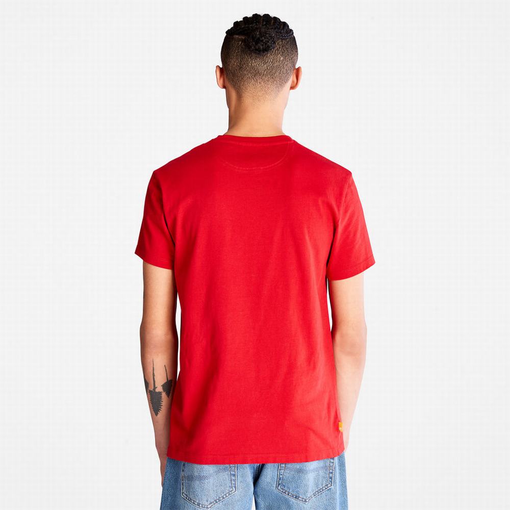Pánské Tričko Timberland Dunstan River Crew Tee Červené | TI95023-302