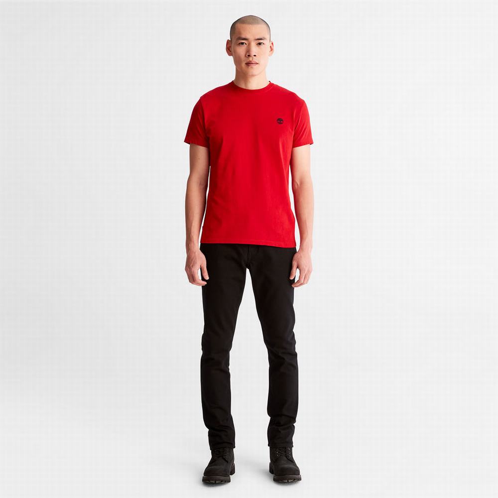 Pánské Tričko Timberland Dunstan River Crew Tee Červené | TI95023-302