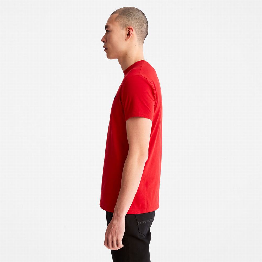 Pánské Tričko Timberland Dunstan River Crew Tee Červené | TI95023-302