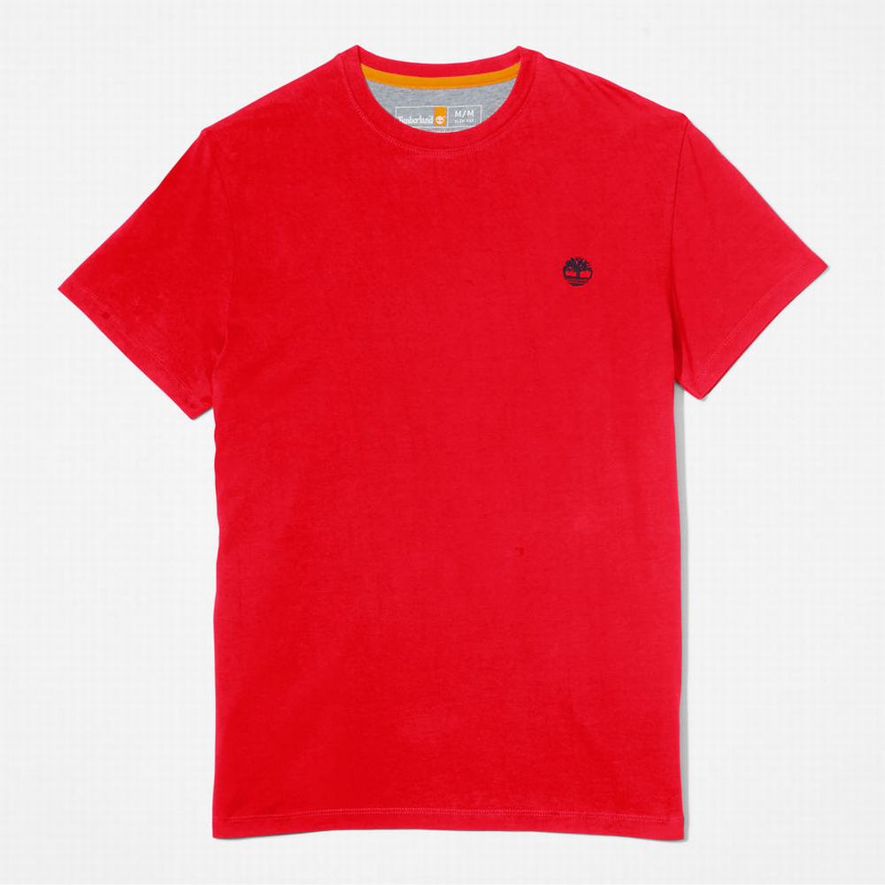Pánské Tričko Timberland Dunstan River Crew Tee Červené | TI95023-302