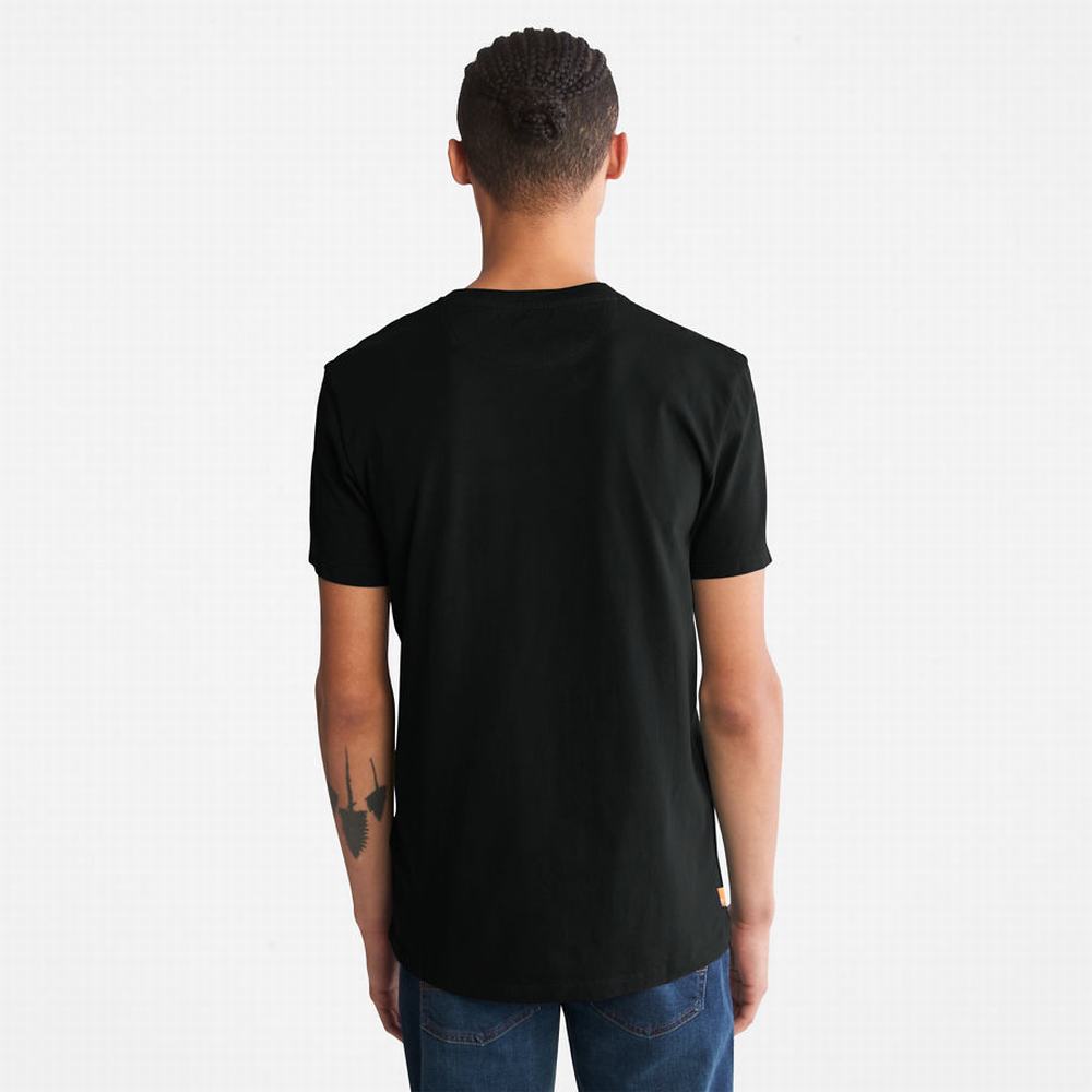Pánské Tričko Timberland Dunstan River Pocket T-Shirt Černé | TI34927-208
