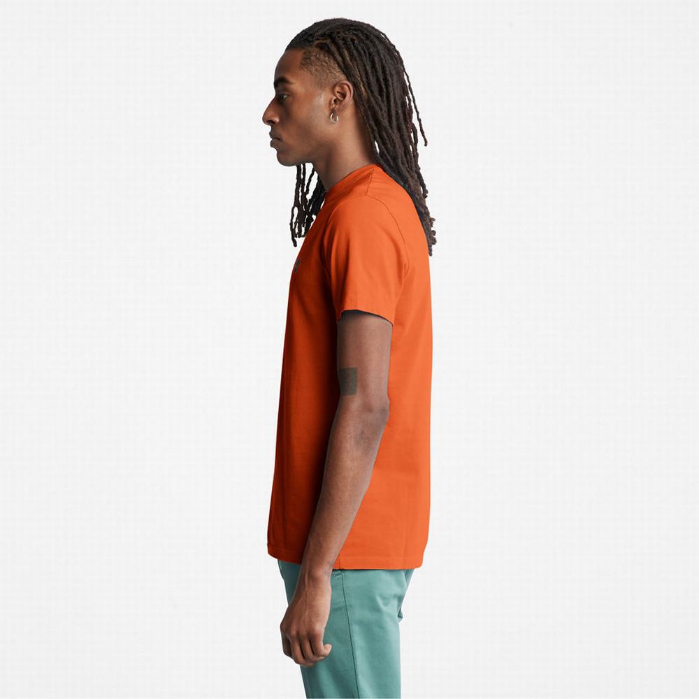 Pánské Tričko Timberland Dunstan River T-Shirt Oranžové | TI09152-157