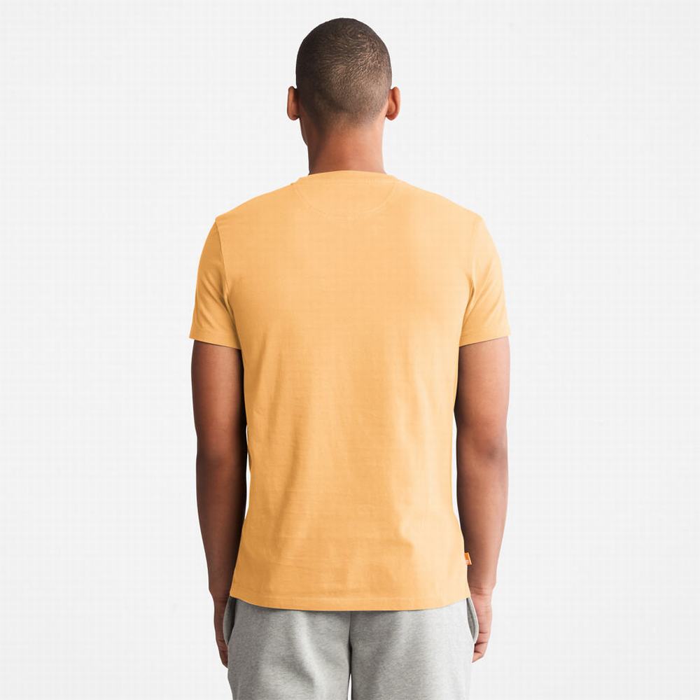 Pánské Tričko Timberland Dunstan River T-Shirt Žluté | TI31798-156