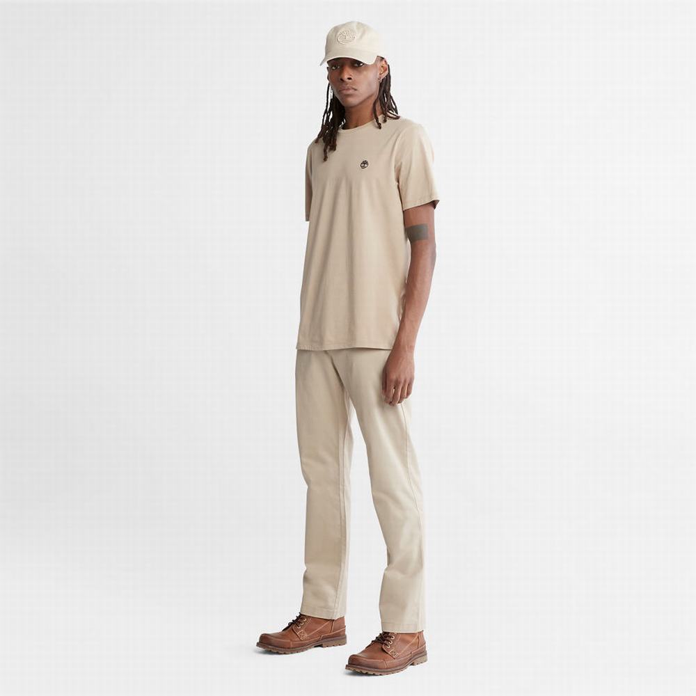 Pánské Tričko Timberland Dunstan River T-Shirt Béžový | TI58419-576