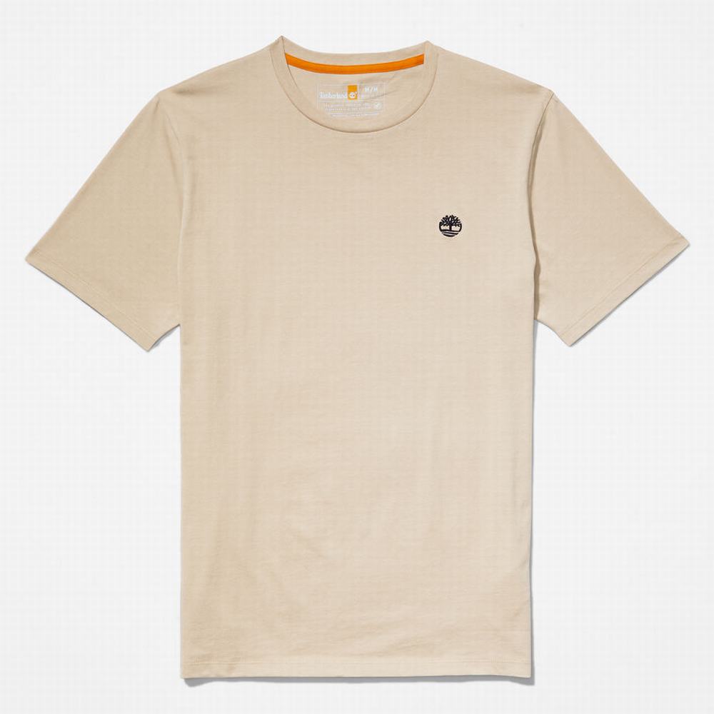 Pánské Tričko Timberland Dunstan River T-Shirt Béžový | TI58419-576