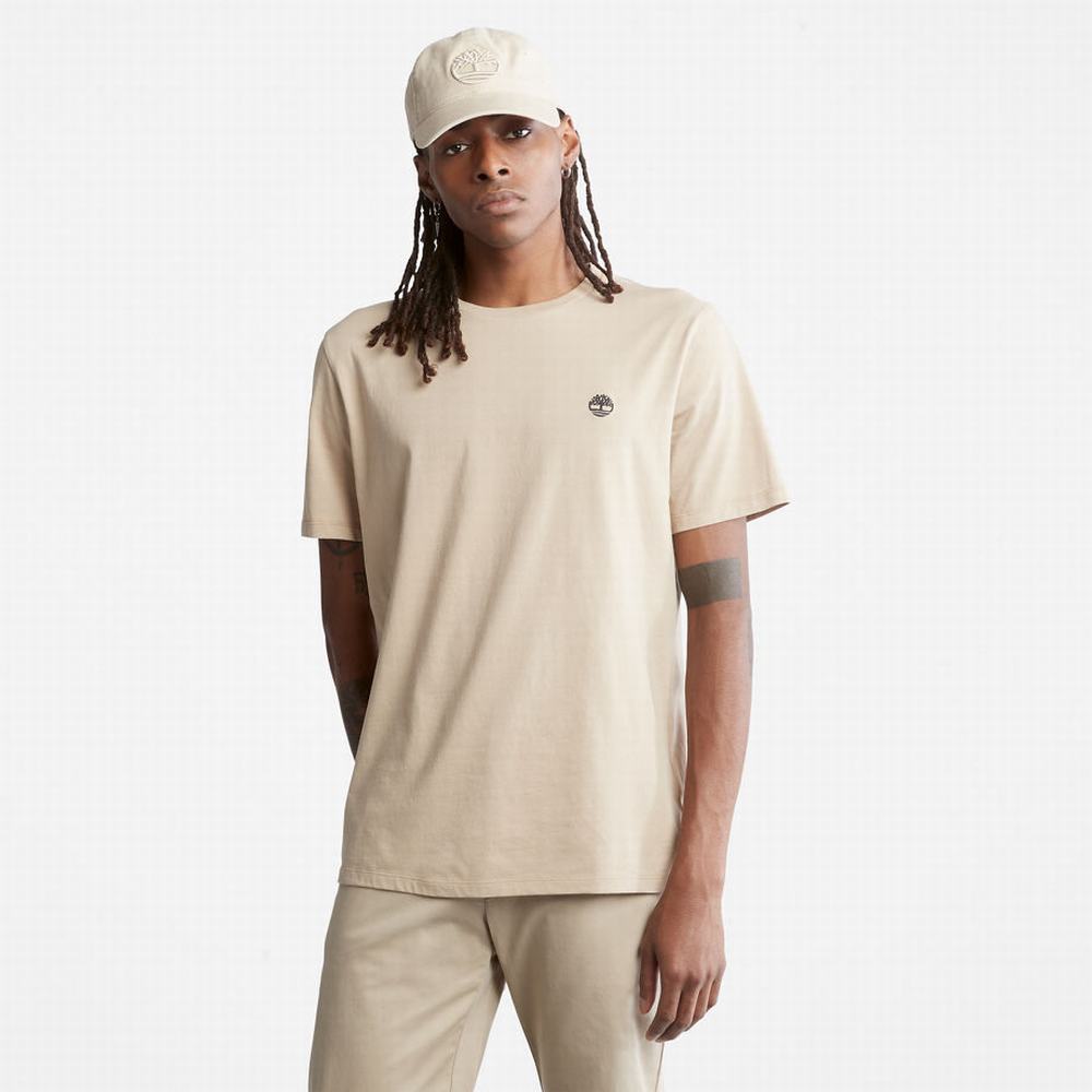 Pánské Tričko Timberland Dunstan River T-Shirt Béžový | TI58419-576
