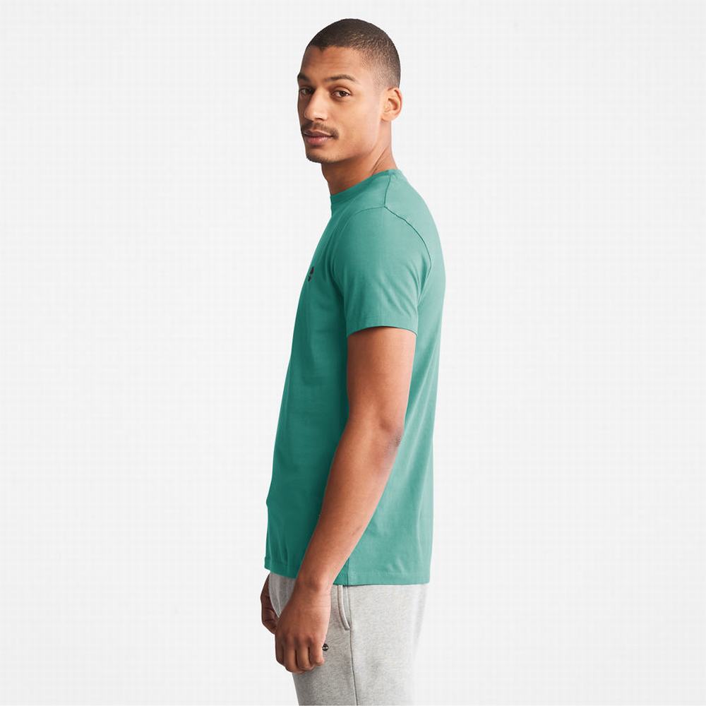 Pánské Tričko Timberland Dunstan River T-Shirt Zelene | TI65489-098