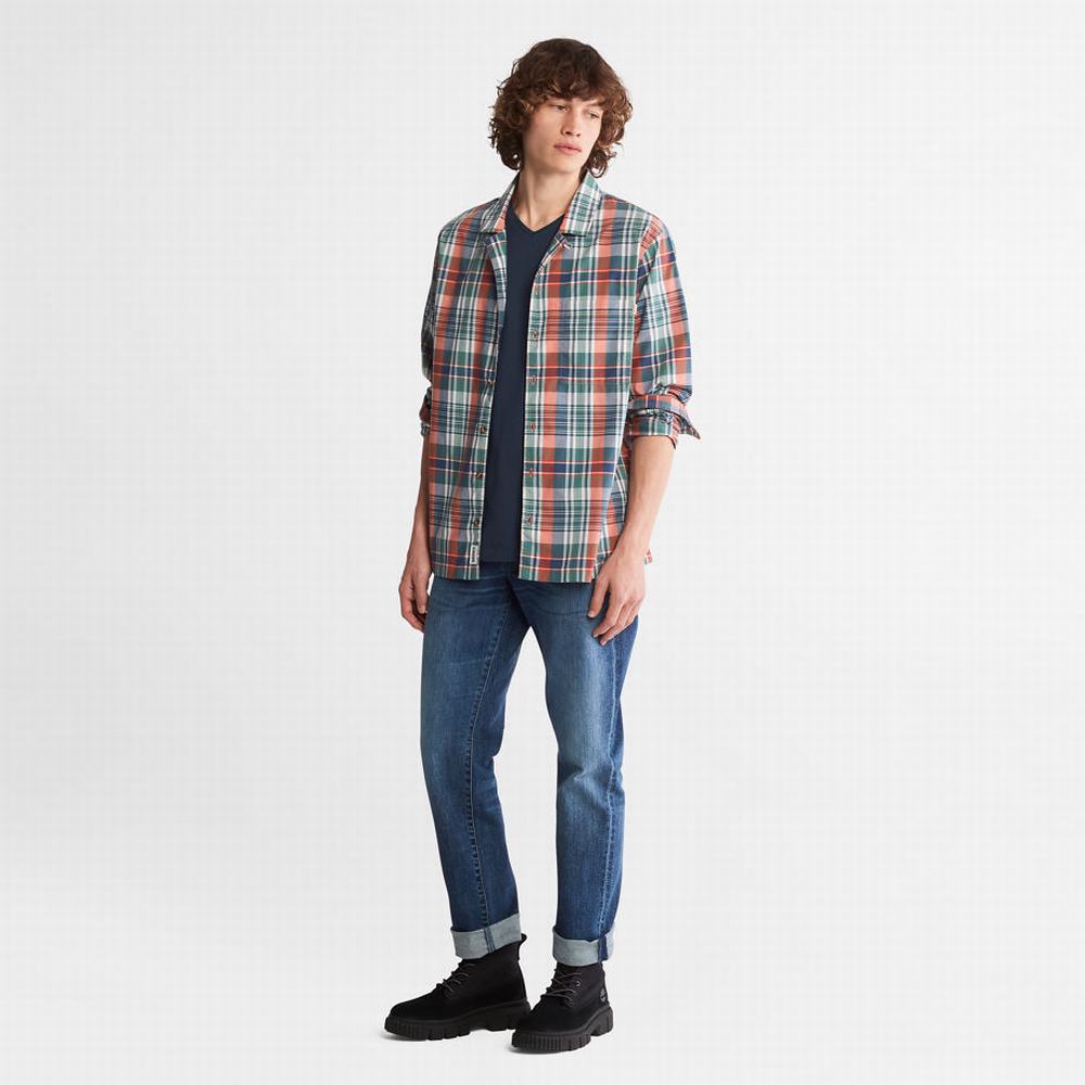 Pánské Tričko Timberland Dunstan River V-Neck T-Shirt Tmavě Blankyt | TI69254-195