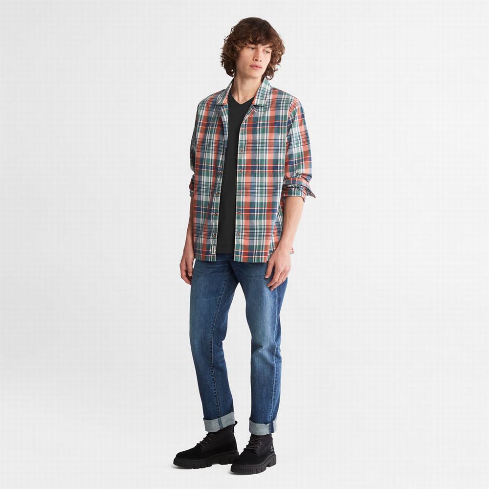 Pánské Tričko Timberland Dunstan River V-Neck T-Shirt Černé | TI97562-672