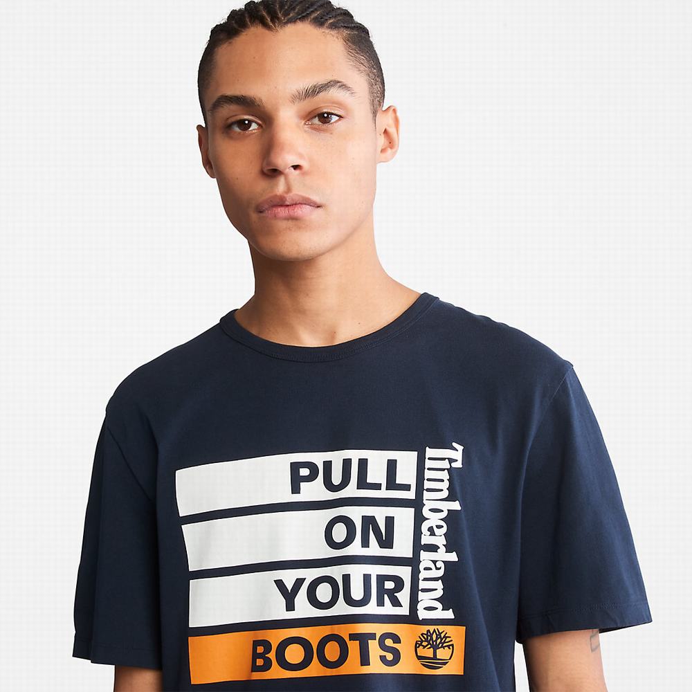 Pánské Tričko Timberland Earth Day EK+ T-Shirt Tmavě Blankyt | TI18295-198