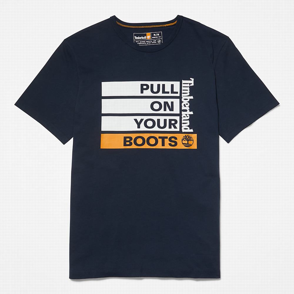 Pánské Tričko Timberland Earth Day EK+ T-Shirt Tmavě Blankyt | TI18295-198