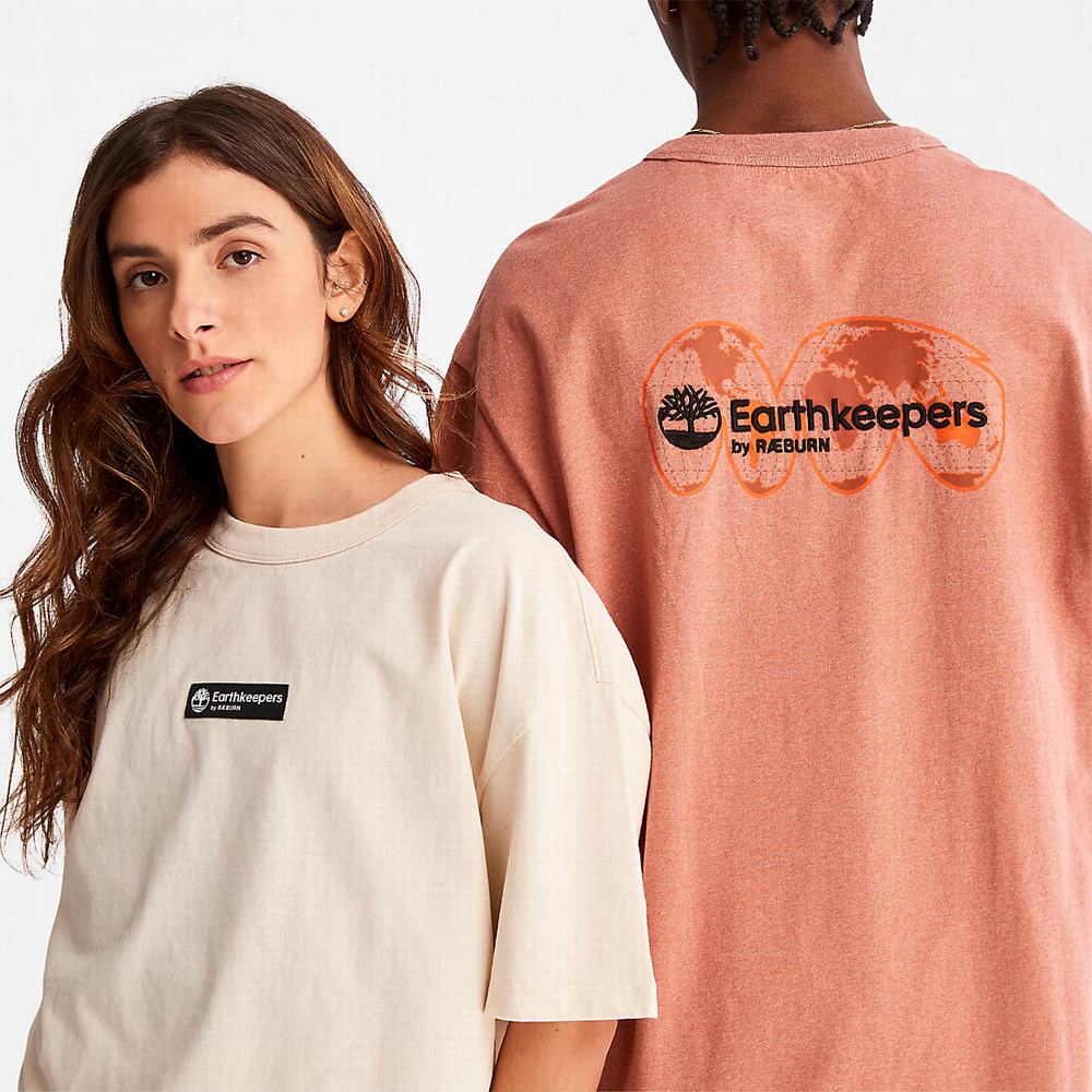Pánské Tričko Timberland Earthkeepers® by Raeburn Archive Globe T-Shirt Oranžové | TI21703-601