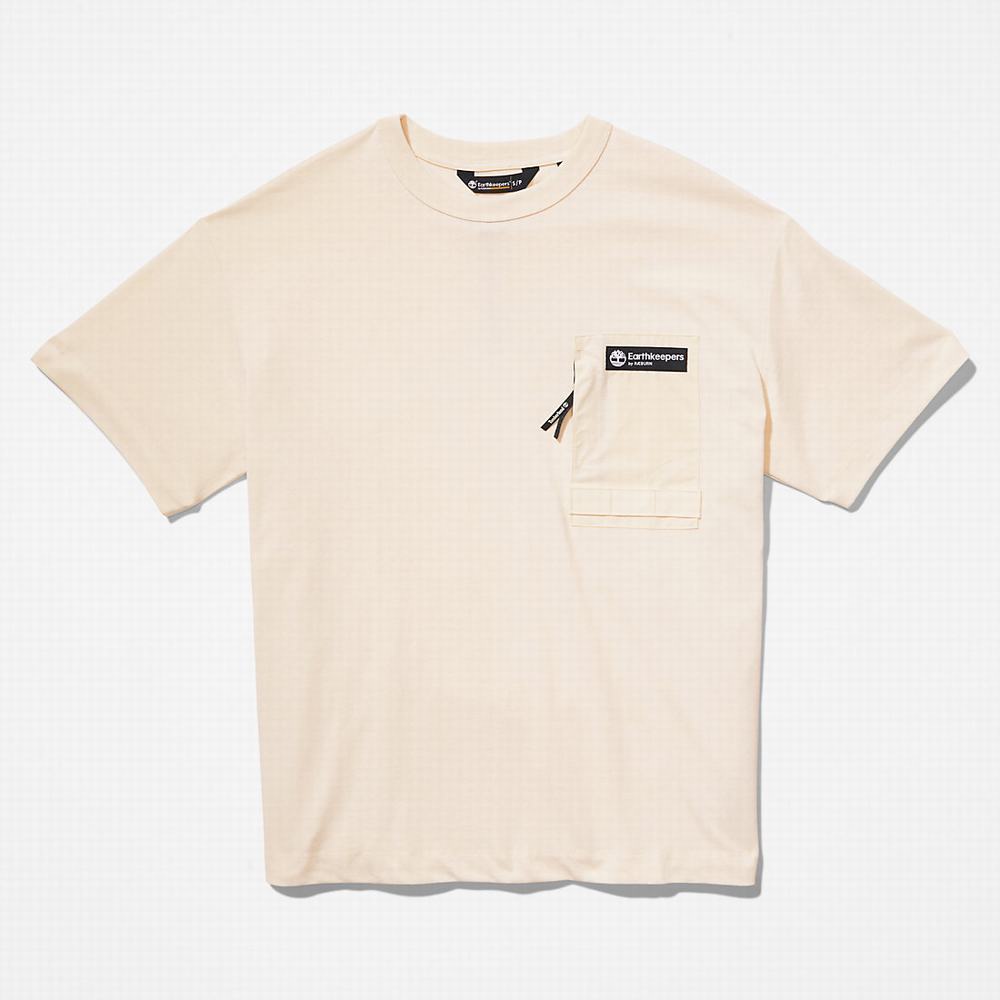 Pánské Tričko Timberland Earthkeepers® by Raeburn Utility T-Shirt Béžový | TI39216-469