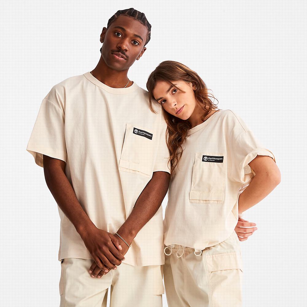 Pánské Tričko Timberland Earthkeepers® by Raeburn Utility T-Shirt Béžový | TI39216-469