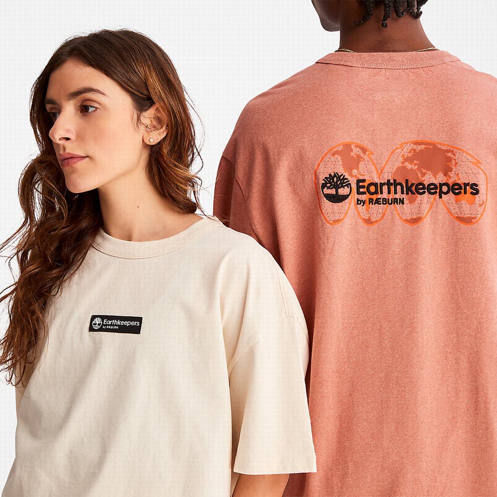 Pánské Tričko Timberland Earthkeepers® by Raeburn Archive Globe T-Shirt Béžový | TI54862-503