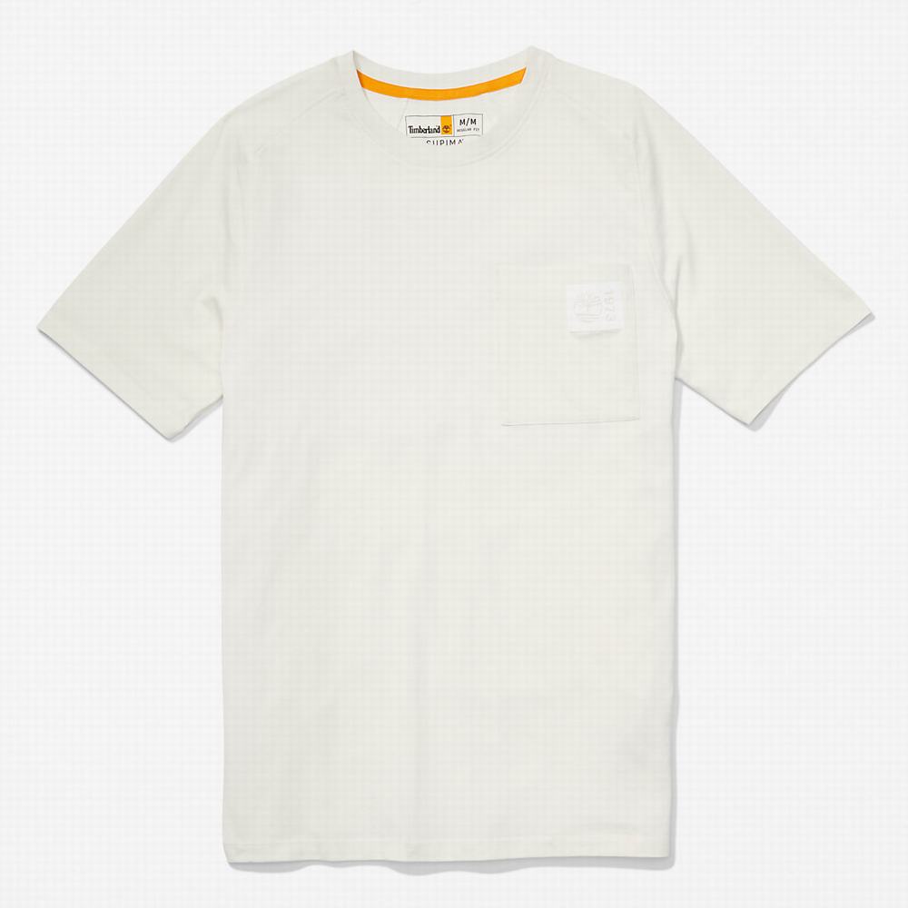 Pánské Tričko Timberland Eco-Ready Supima® Bavlněné TimberFresh™ T-Shirt Bílé | TI75614-287