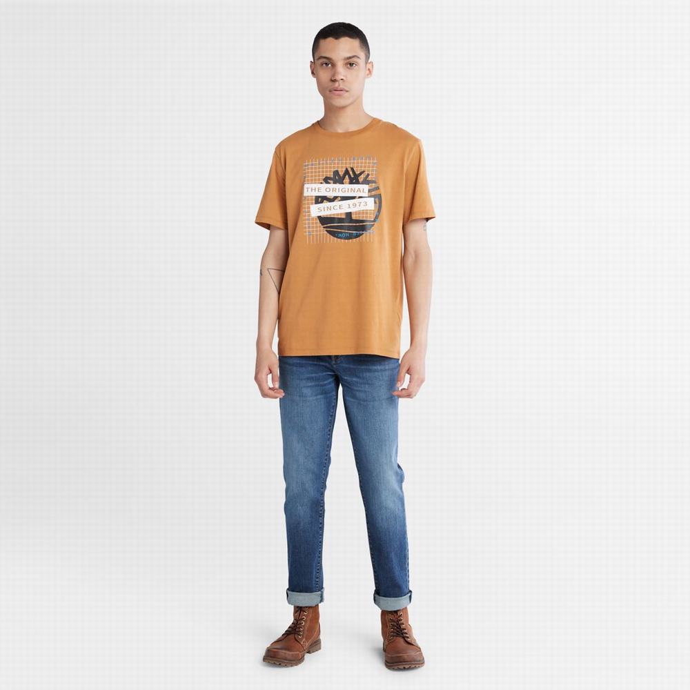 Pánské Tričko Timberland Front-Graphic T-Shirt Hnědé | TI51083-829