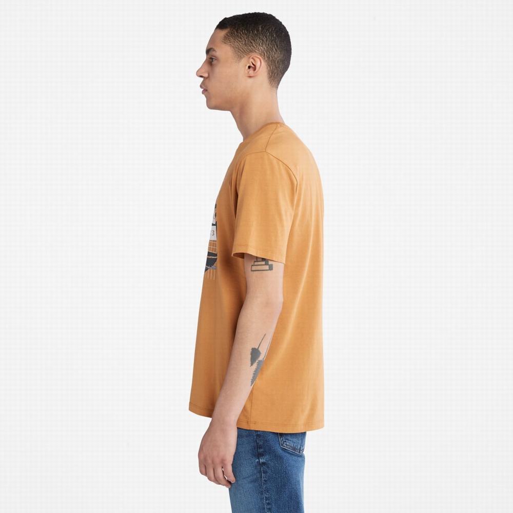 Pánské Tričko Timberland Front-Graphic T-Shirt Hnědé | TI51083-829