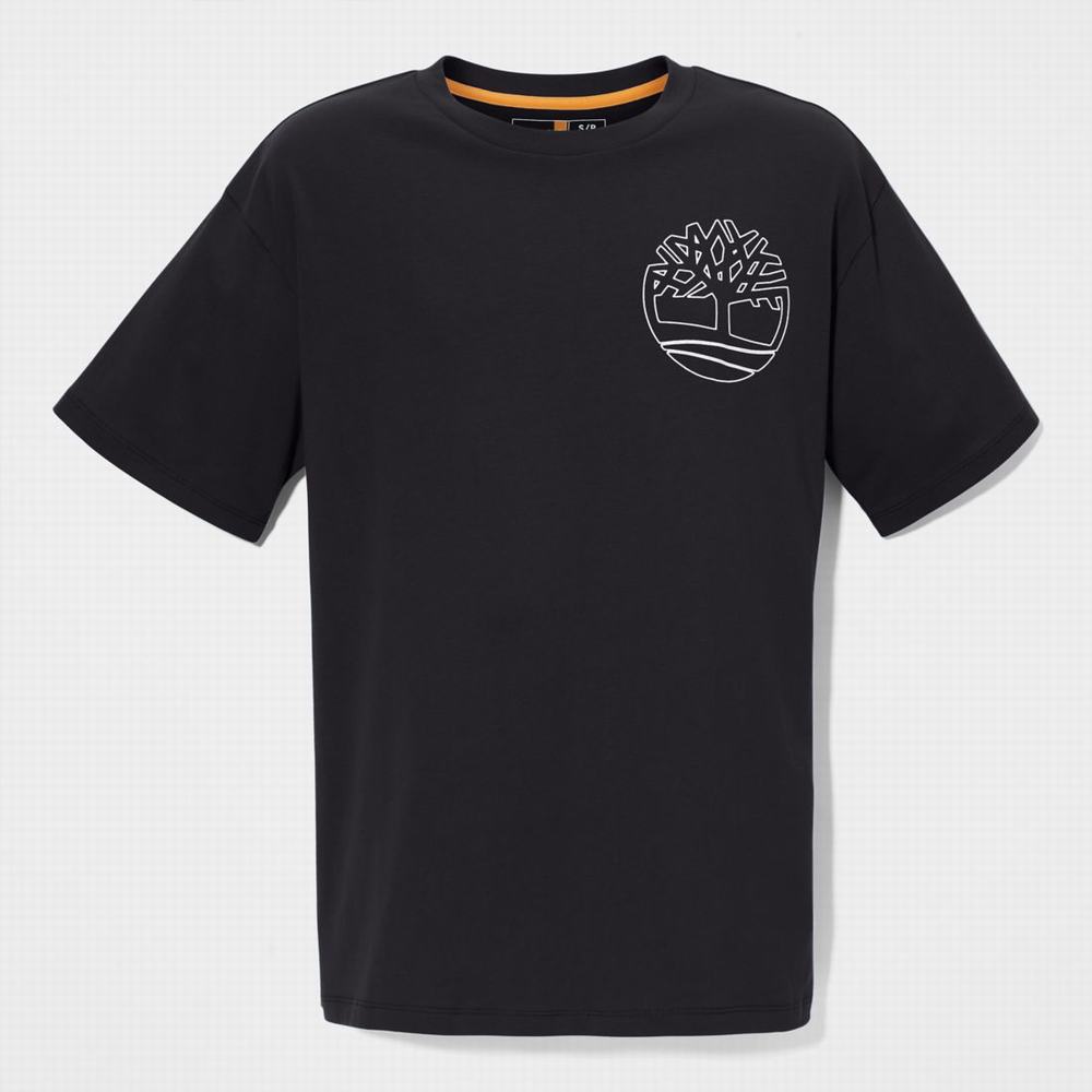Pánské Tričko Timberland Graphic-Logo T-Shirt Černé | TI60132-629